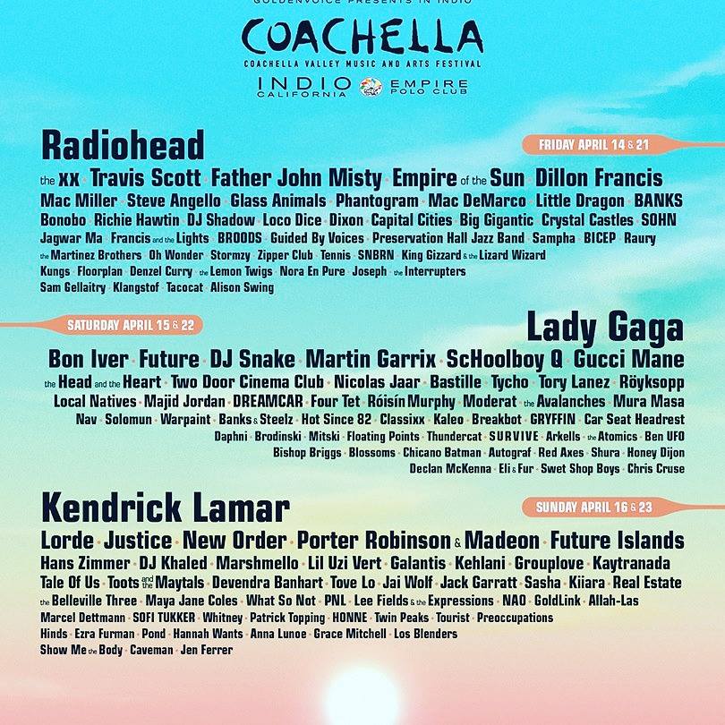 Coachella 2017 Análisis del cartel, boletos, fechas y más Monterrey 360