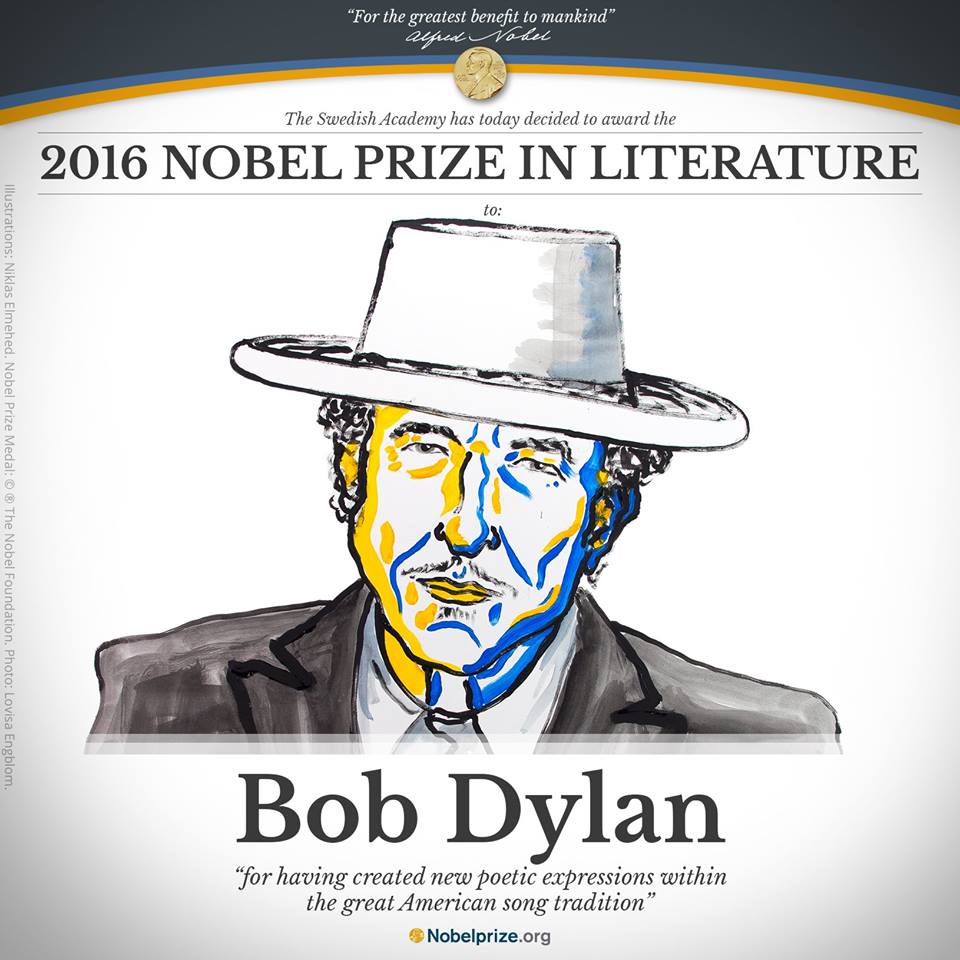 Bob Dylan nombrado premio nobel de literatura