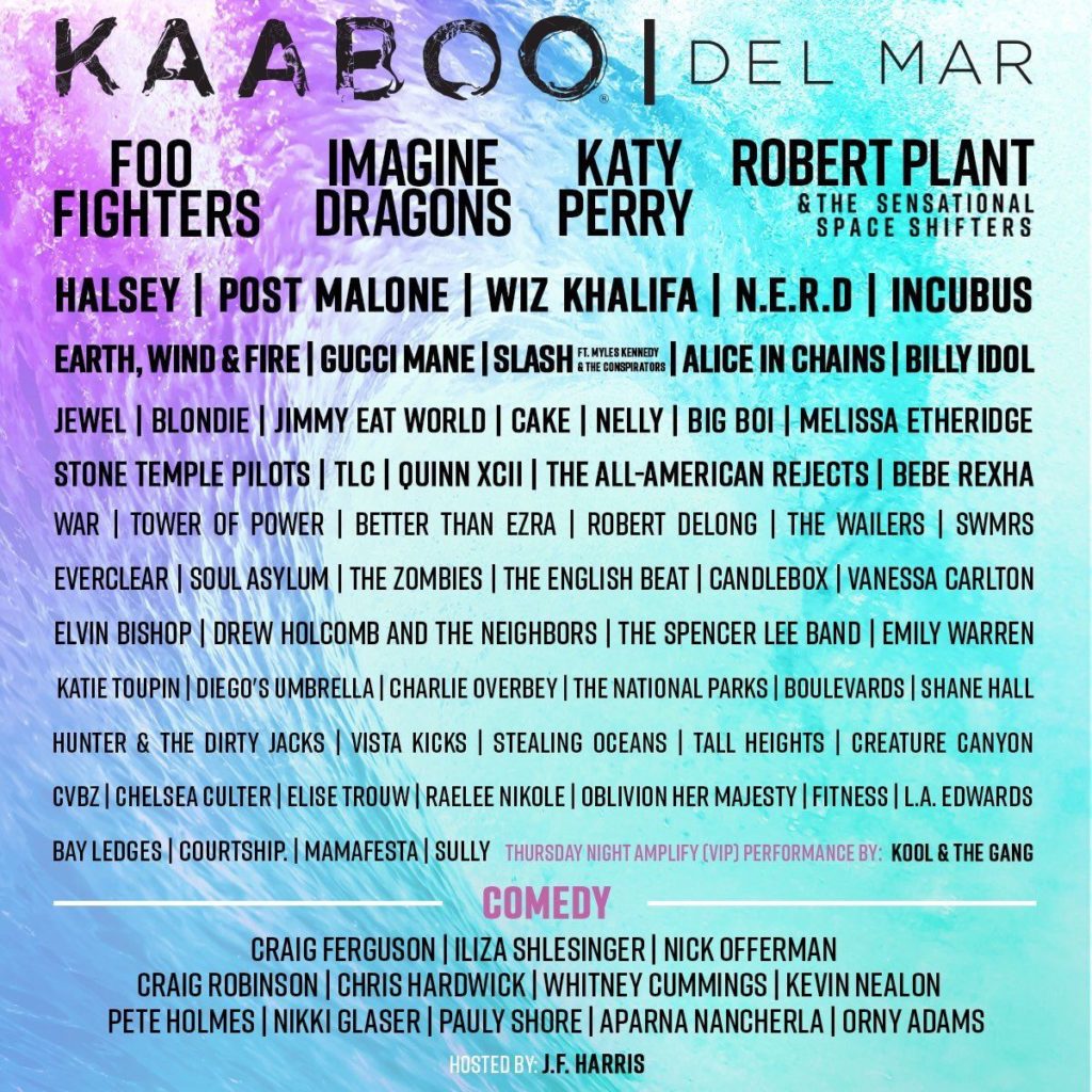 KAABOO Del Mar 2018 lineup